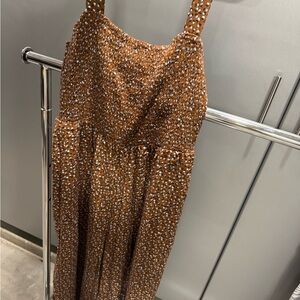 Brown Polka Dot Women's Dress